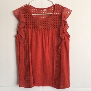 Flutter Sleeve Top Women’s Size M